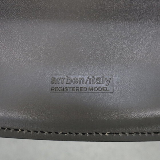 Image 1 of Set of 4 vintage leather dining chairs for Arrben, Italy 1980