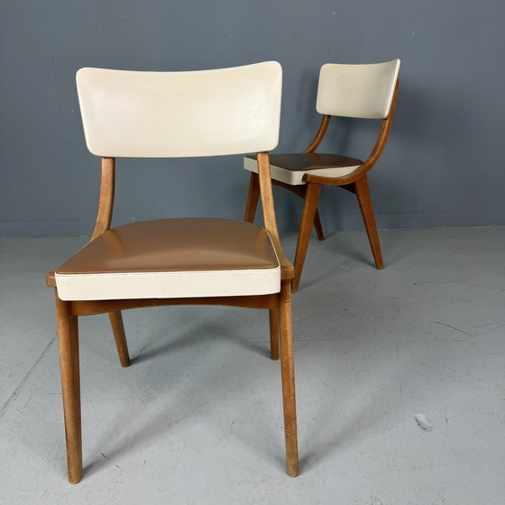 Image 1 of 2X Wooden Gondola Chair Mid - Century Modern