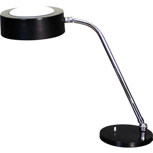 Lampada da scrivania vintage modello 900 in metallo cromato per Maison Jumo