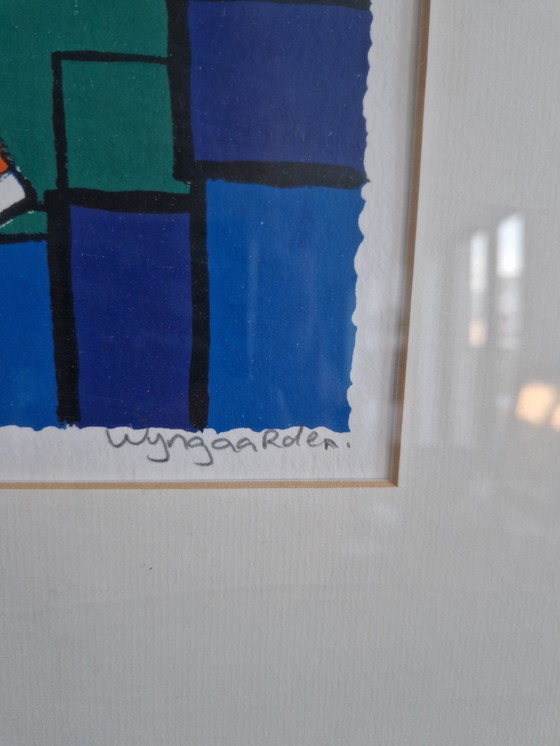 Image 1 of Maartje Wijngaarden (1946) - Screen Print- Happiness - Signed & Framed -.
