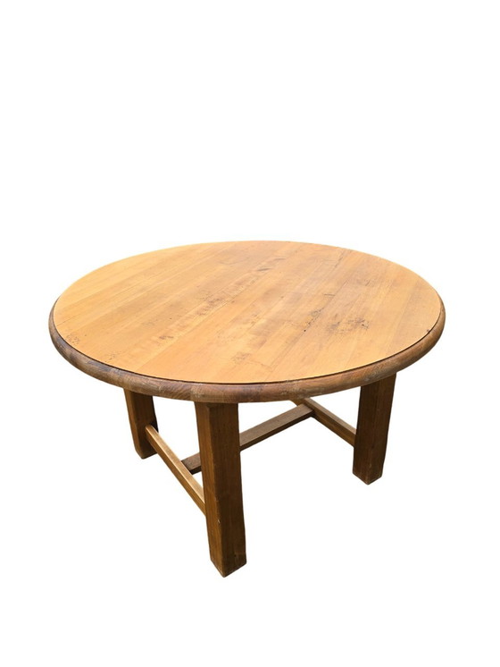 Image 1 of Round Solid Oak Table