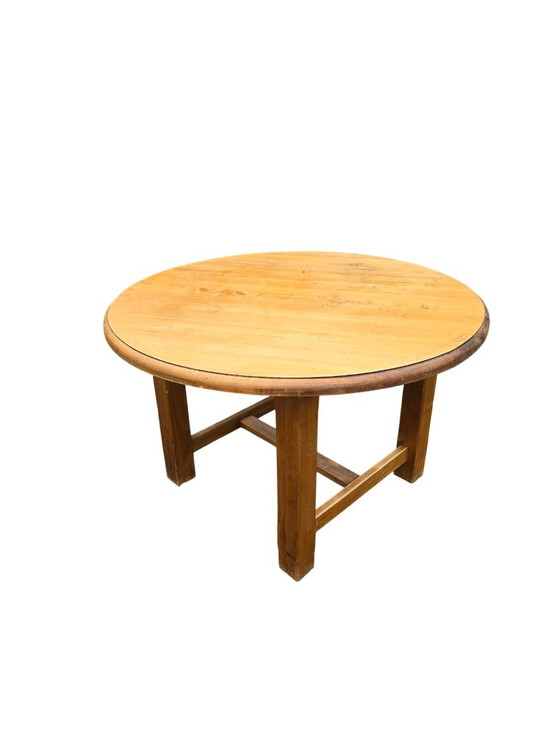 Image 1 of Round Solid Oak Table