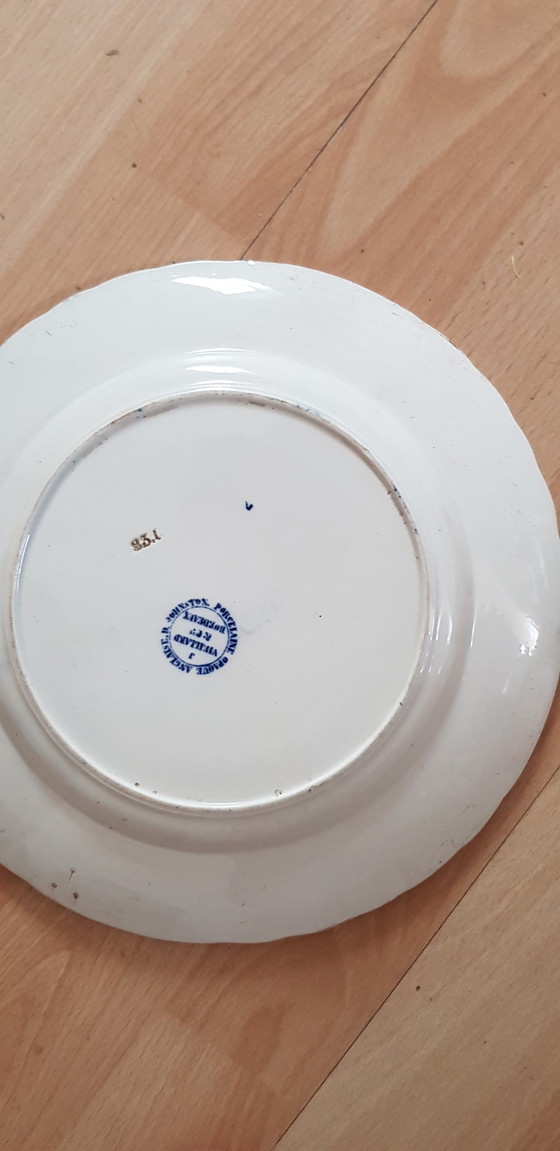 Image 1 of English opaque porcelain plate j Vieillard Johnston in Bordeaux