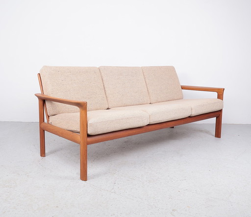 Komfort 3-seater teak sofa, Denmark 1960s