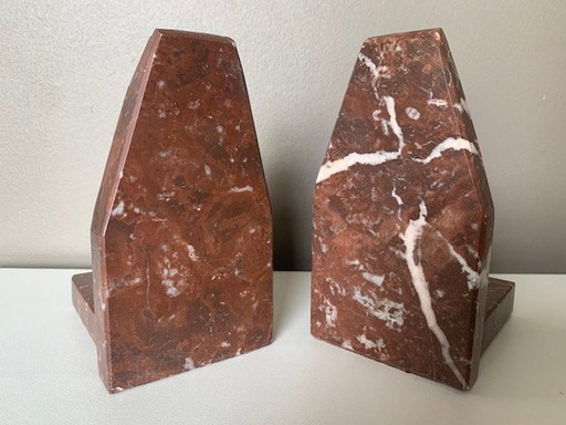 Art Deco Marble Bookends