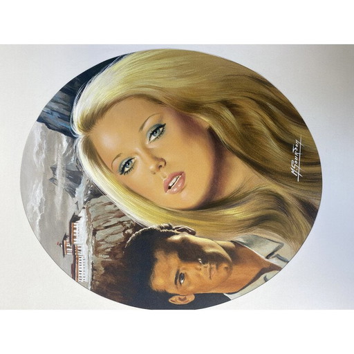 Técnica mixta vintage "Melissa en el Parque del Dragón" de Eve Saint-Benoît para M.Gourdon, 1965