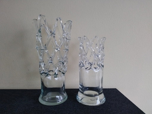 Italian Lattice Design Vases