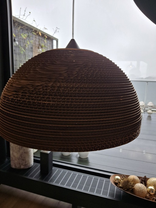 Two Cardboard Pendant Lamps