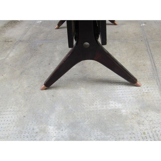 Image 1 of Portariviste vintage in legno e ottone, 1950