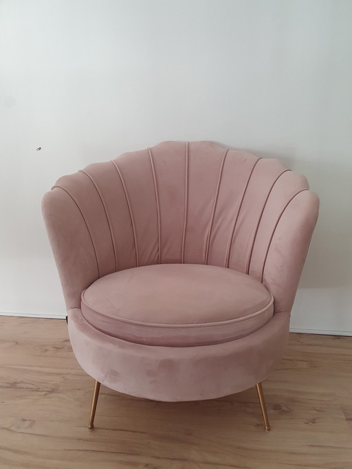 Shell Chair Velvet Loods 5