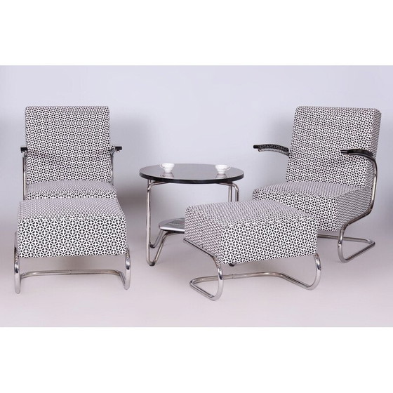 Image 1 of Vintage Bauhaus tubular steel living room set by Mücke-Melder, Czechoslovakia 1930