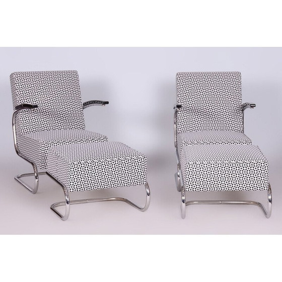Image 1 of Vintage Bauhaus tubular steel living room set by Mücke-Melder, Czechoslovakia 1930