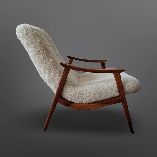 Fauteuil en palissandre restauré par Gelli, Brésil années 1950