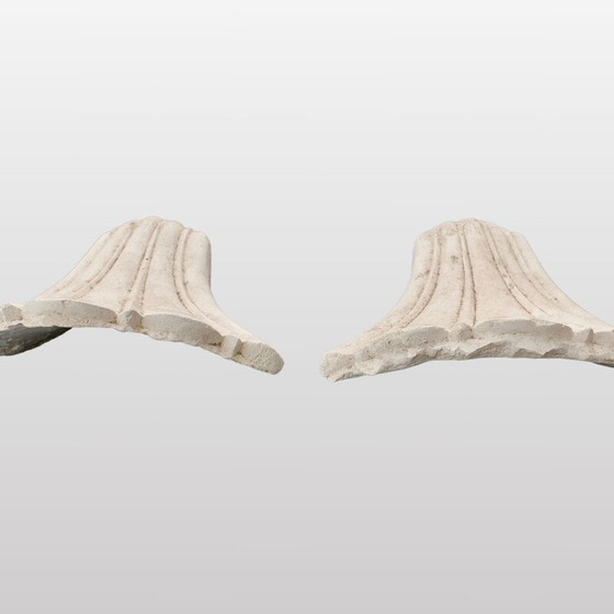 Image 1 of Coppia di lampade da parete vintage a forma di conchiglia, Francia 1980