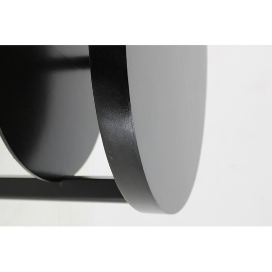 Image 1 of Tavolino da caffè rotondo Art Déco vintage in faggio tinto, Cecoslovacchia 1940