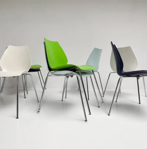 Ensemble de 8 chaises Maui par Kartell, années 1990