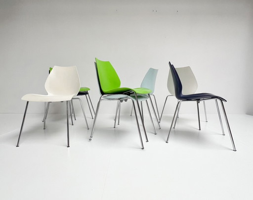 Ensemble de 8 chaises Maui par Kartell, années 1990