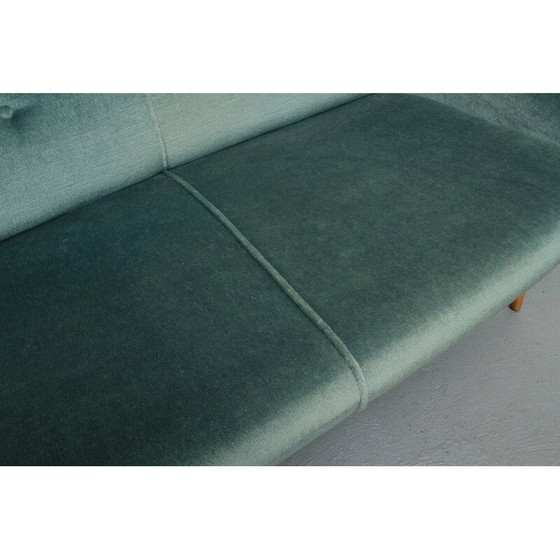 Image 1 of Divano vintage in velluto blu, anni '50