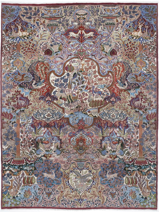 Original hand-knotted Persian carpet Kashmar Fine Paradise Design 395 X 298 Cm Top condition