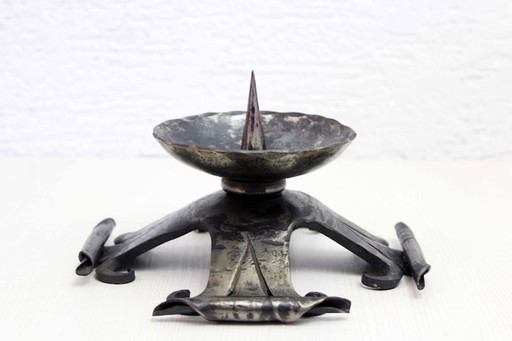 Brutalistic metal Candlestick 50s