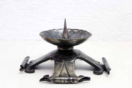 Image 1 of Brutalistic metal Candlestick 50s