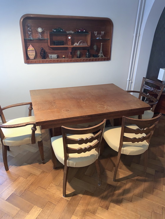 Image 1 of Art Deco Dining Place With 6 Chairs