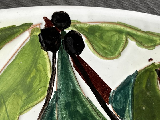 Image 1 of Giuseppe Mazzotti, Albisola, Painted And Signed Plate From 1970