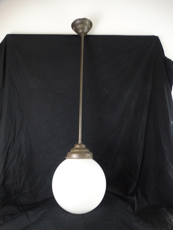 Image 1 of School lamp on brass rod!