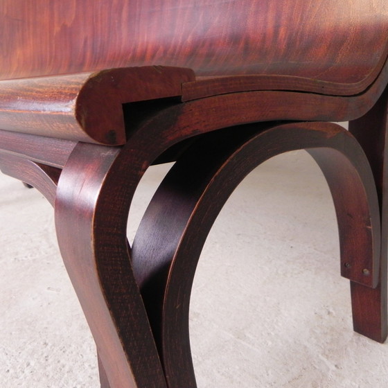 Image 1 of Cafe Bench With Curved Plywood Seat, 1990s