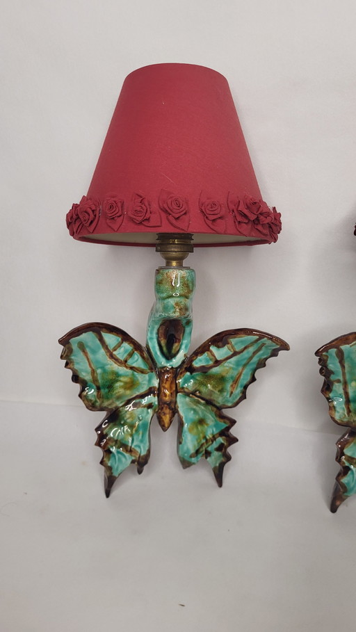 Papillon wall lamps / Vallauris, 50s