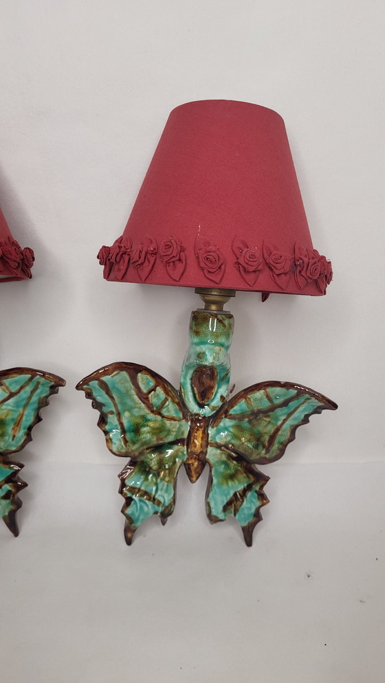 Image 1 of Papillon wall lamps / Vallauris, 50s