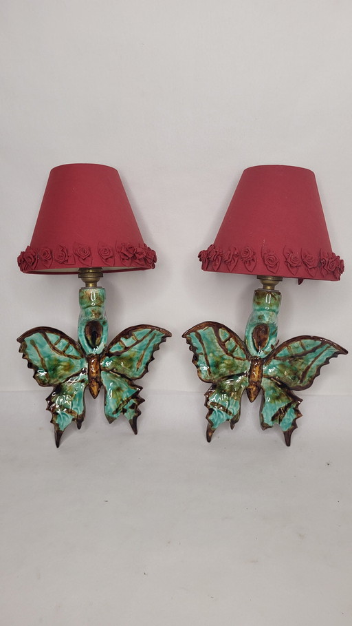 Papillon wall lamps / Vallauris, 50s