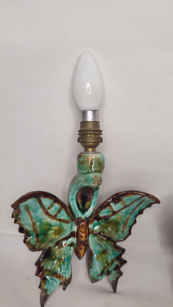 Image 1 of Papillon wall lamps / Vallauris, 50s