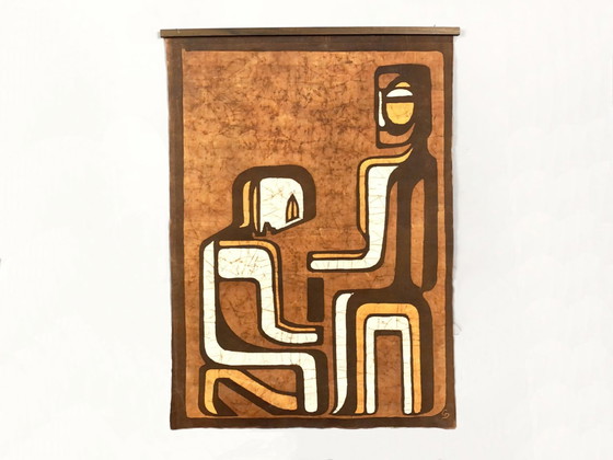 Image 1 of Abstract Batik Wall Hanging