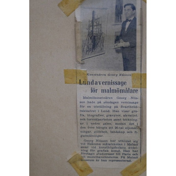 Image 1 of Acquerello d'epoca "donna nuda" di Georg Nilsson, 1946