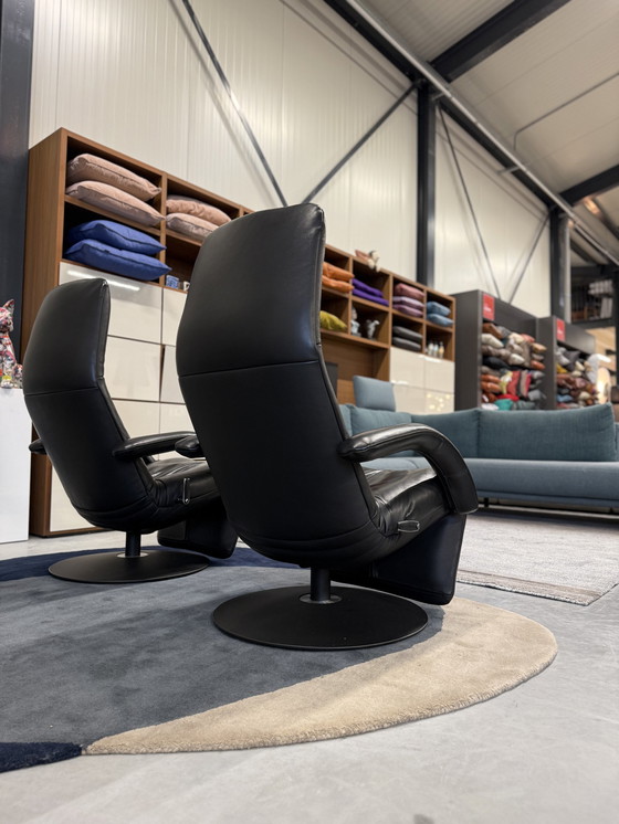 Image 1 of 2 Poltrone Relax Jori Pelle Nera Mono Move