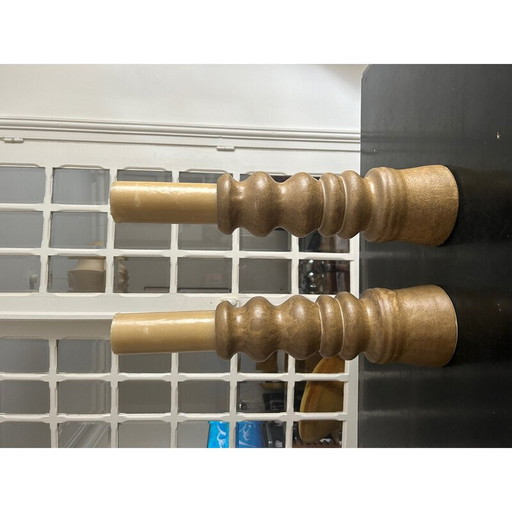 Pair of vintage Brutalist candlesticks, 1970