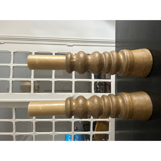 Image 1 of Pair of vintage Brutalist candlesticks, 1970