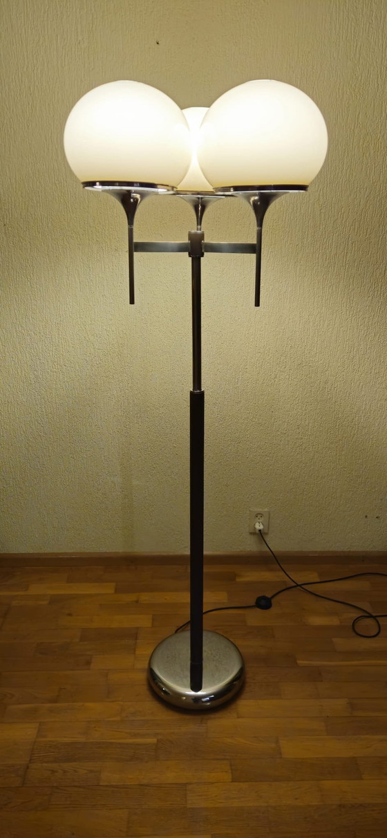 Image 1 of Vintage triple mushroom floor lamp