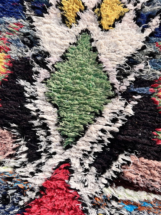 Image 1 of Traditional Moroccan Berber Colorful Cotton Rug