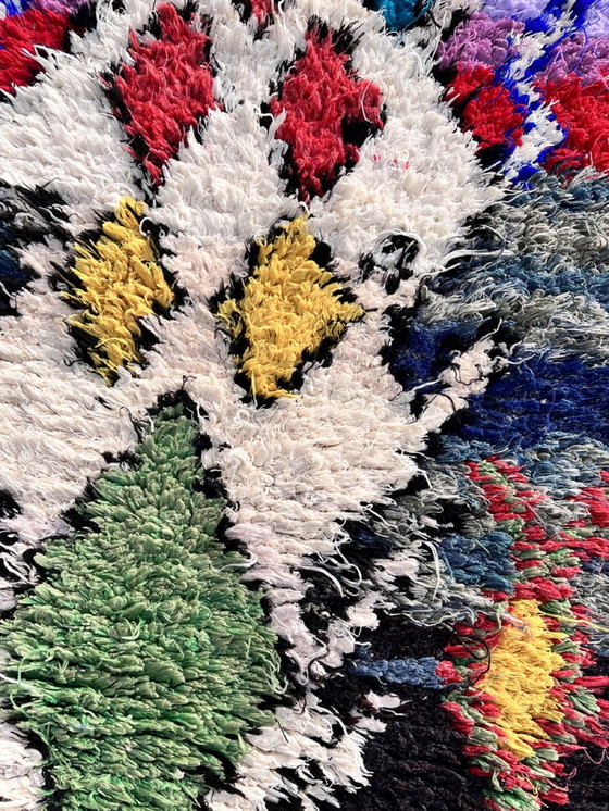 Image 1 of Traditional Moroccan Berber Colorful Cotton Rug