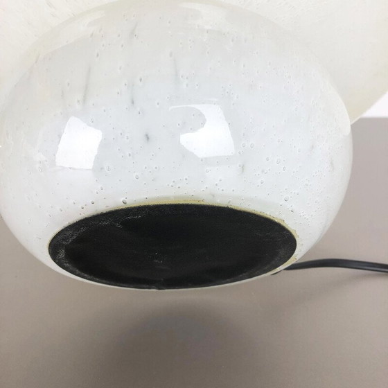 Image 1 of Lampada da tavolo vintage a forma di fungo in vetro per Glashütte Limburg, Germania, 1970