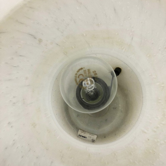 Image 1 of Lampada da tavolo vintage a forma di fungo in vetro per Glashütte Limburg, Germania, 1970