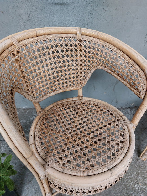 Image 1 of 2 x Fauteuils en rotin vintage