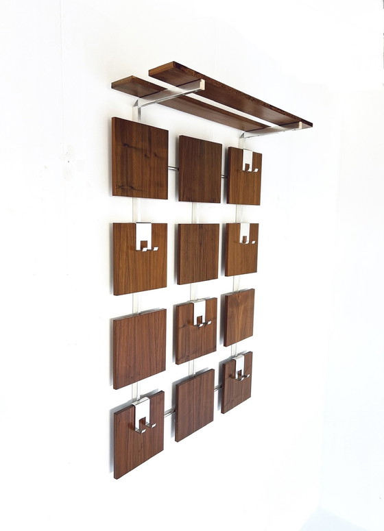 Image 1 of Appendiabiti da parete XL in teak anni &#39;70