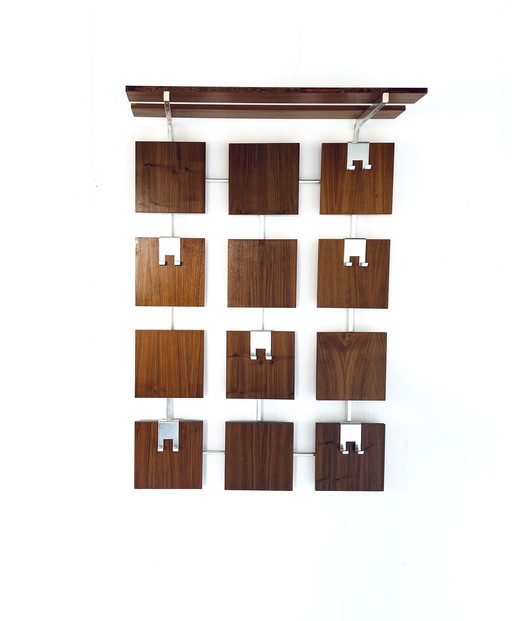 Xl Teak Wall Coat Rack '70