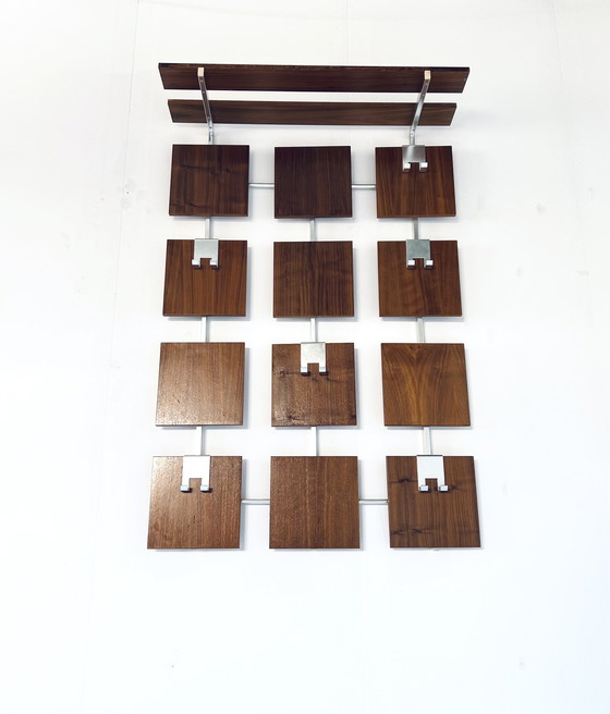 Image 1 of Appendiabiti da parete XL in teak anni &#39;70