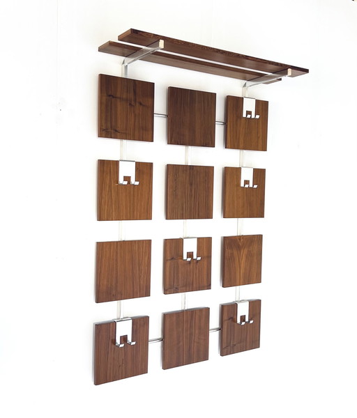 Xl Teak Wall Coat Rack '70