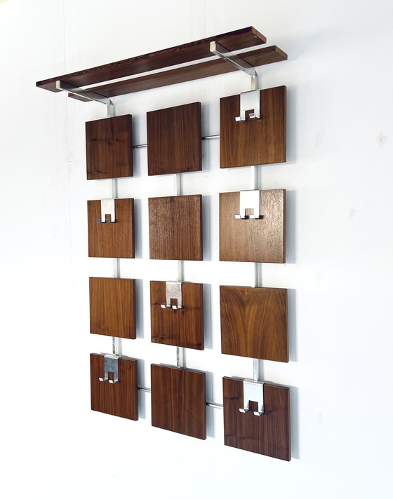 Image 1 of Appendiabiti da parete XL in teak anni &#39;70