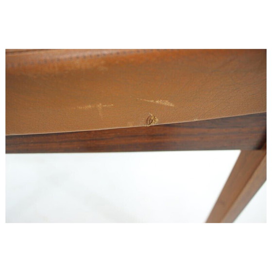 Image 1 of Vintage office armchair in leather and rosewood, Denmark 1960